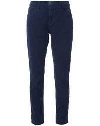 Pantaloni skinny di velluto a coste blu scuro di Current/Elliott