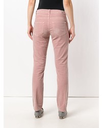 Pantaloni skinny di velluto a coste rosa di Cambio