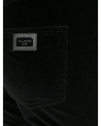 Pantaloni skinny di velluto neri di Dolce & Gabbana