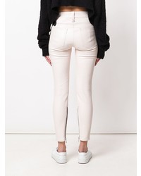 Pantaloni skinny in pelle beige di Unravel Project