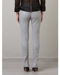 Pantaloni skinny in pelle grigi di Martha Medeiros