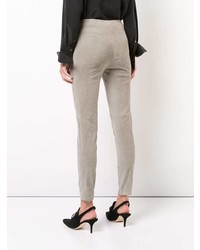 Pantaloni skinny in pelle grigi di Ralph Lauren Collection