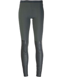 Pantaloni skinny in pelle grigio scuro di Ilaria Nistri