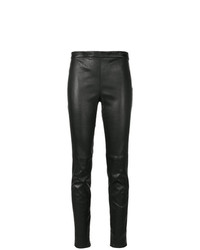 Pantaloni skinny in pelle neri di Saint Laurent