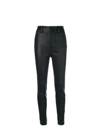 Pantaloni skinny in pelle neri di Unravel Project