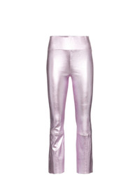 Pantaloni skinny in pelle rosa di Sprwmn