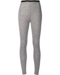 Pantaloni skinny lavorati a maglia grigi di Alexander Wang
