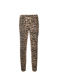 Pantaloni skinny leopardati marroni