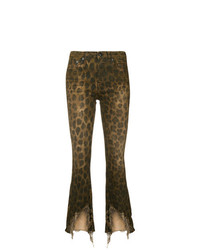 Pantaloni skinny leopardati marroni di R13