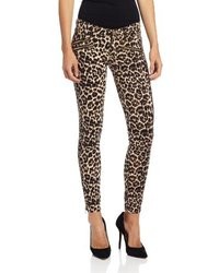 Pantaloni skinny leopardati