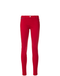 Pantaloni skinny rossi di Love Moschino