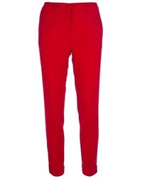 Pantaloni skinny rossi di Love Moschino