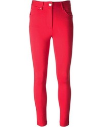 Pantaloni skinny rossi di Moschino