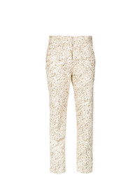 Pantaloni skinny stampati beige di Andrea Marques