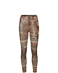 Pantaloni skinny stampati multicolori di Jean Paul Gaultier Vintage
