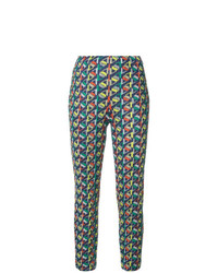 Pantaloni skinny stampati multicolori di Pleats Please By Issey Miyake