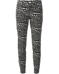 Pantaloni skinny stampati neri e bianchi di Stella McCartney