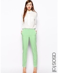 Pantaloni skinny verde menta
