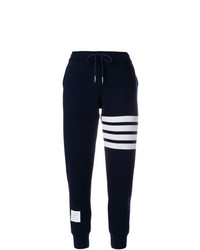 Pantaloni sportivi a righe orizzontali blu scuro di Thom Browne