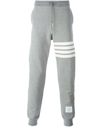 Pantaloni sportivi a righe orizzontali grigi di Thom Browne