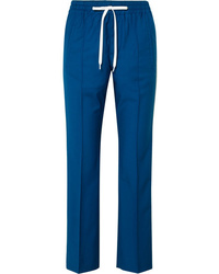 Pantaloni sportivi a righe verticali blu