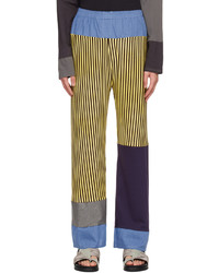 Pantaloni sportivi a righe verticali gialli di SC103
