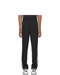 Pantaloni sportivi a righe verticali neri di Vetements