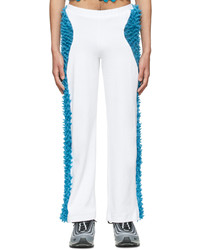 Pantaloni sportivi bianchi e blu