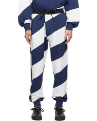 Pantaloni sportivi bianchi e blu scuro di Vivienne Westwood