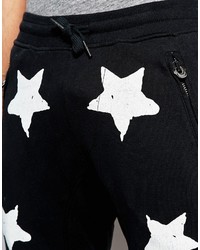 Pantaloni sportivi con stelle neri di True Religion