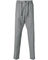 Pantaloni sportivi di lana a quadri grigi