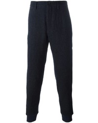 Pantaloni sportivi di lana blu scuro di Burberry