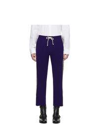 Pantaloni sportivi di lana blu scuro di Gucci