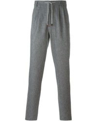 Pantaloni sportivi di lana grigi di Brunello Cucinelli
