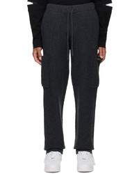 Pantaloni sportivi di lana grigio scuro di Helmut Lang