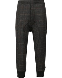 Pantaloni sportivi di lana marrone scuro di Neil Barrett