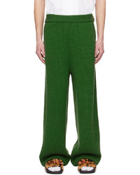 Pantaloni sportivi di lana verdi di Marni
