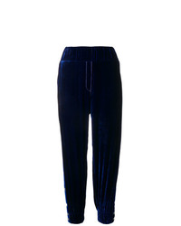 Pantaloni sportivi di velluto blu scuro di Almaz