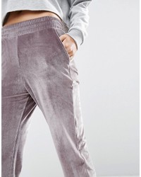 Pantaloni sportivi di velluto grigi di Asos