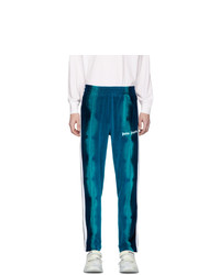 Pantaloni sportivi effetto tie-dye blu scuro di Palm Angels
