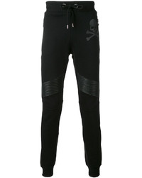 Pantaloni sportivi in pelle neri di Philipp Plein