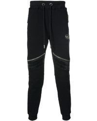 Pantaloni sportivi in pelle neri di Philipp Plein