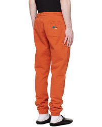 Pantaloni sportivi ricamati arancioni di Paul Smith