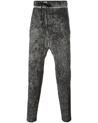 Pantaloni sportivi ricamati grigio scuro di 11 By Boris Bidjan Saberi