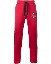 Pantaloni sportivi rossi di Marcelo Burlon County of Milan