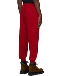 Pantaloni sportivi rossi di AMI Alexandre Mattiussi