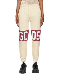 Pantaloni sportivi stampati beige di Gcds