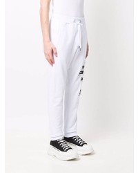 Pantaloni sportivi stampati bianchi e neri di Philipp Plein