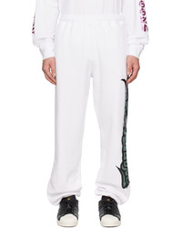 Pantaloni sportivi stampati bianchi di Noon Goons