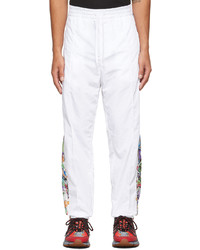 Pantaloni sportivi stampati bianchi di Versace
